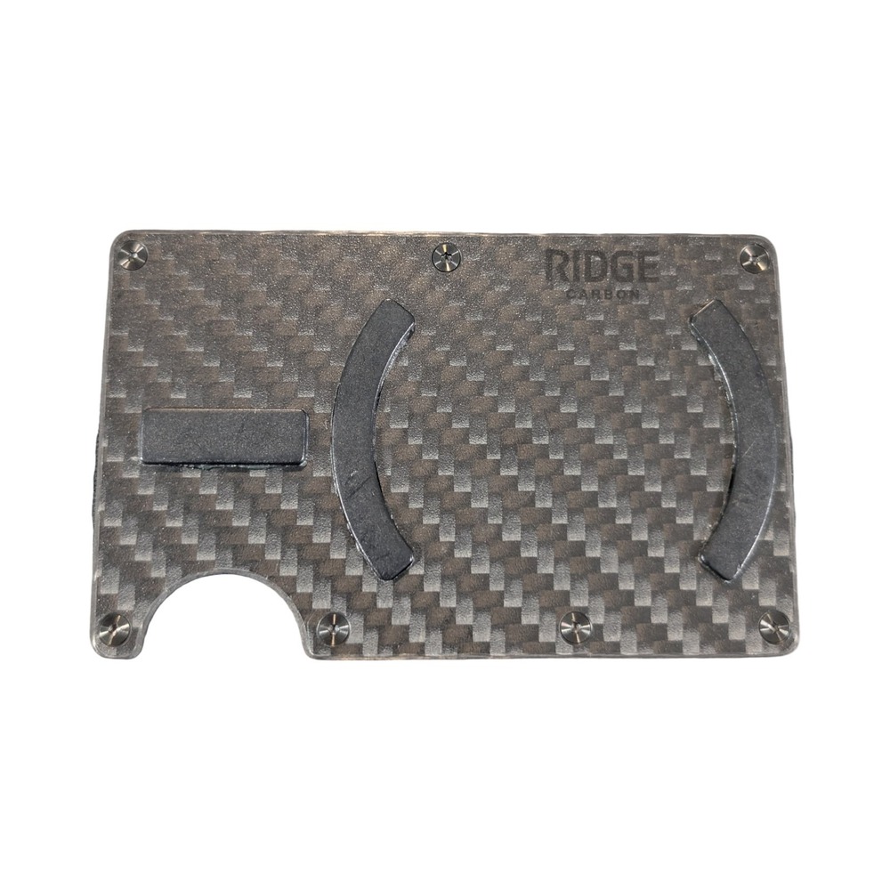 Qq3U Ridge MagSafe Cardholder Wallet Carbon Fiber 3K Cash Strap RFID Blocking